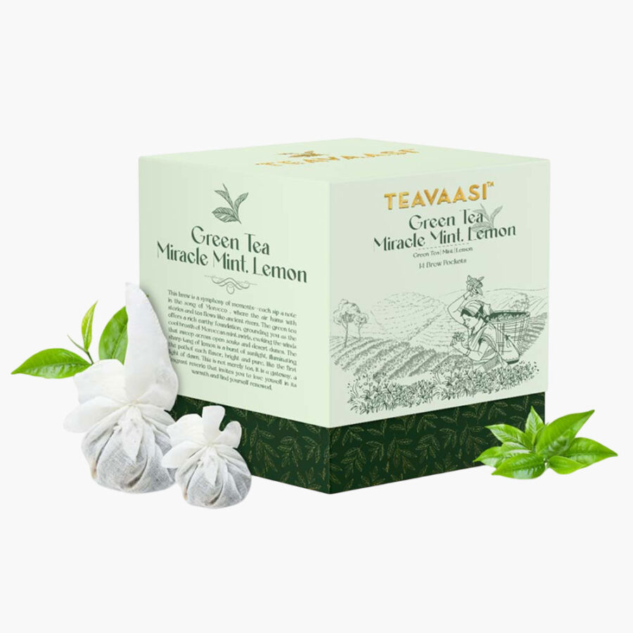 Green Tea-Miracle Mint, Lemon